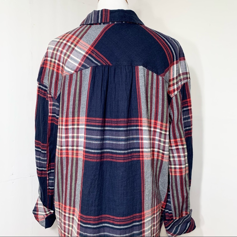 SOLD-Free People Camp Flannel w/ Hidden Pockets - Picture 4 of 8